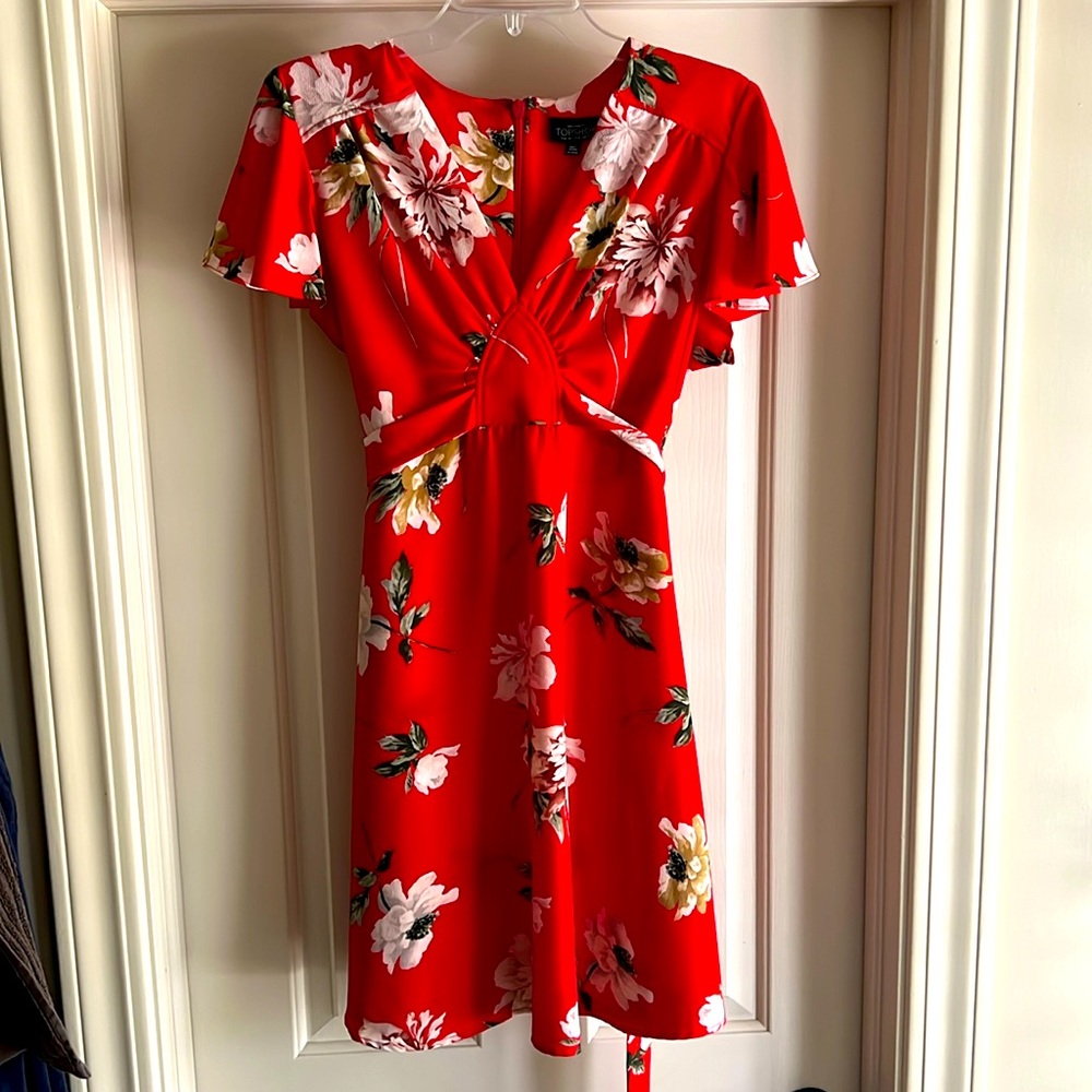 🥭 Topshop Maternity Red Floral Dress 🥭